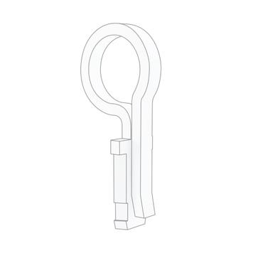 Підвісні гачки для труб діаметром до 12 мм для цінників Klick та ESL
